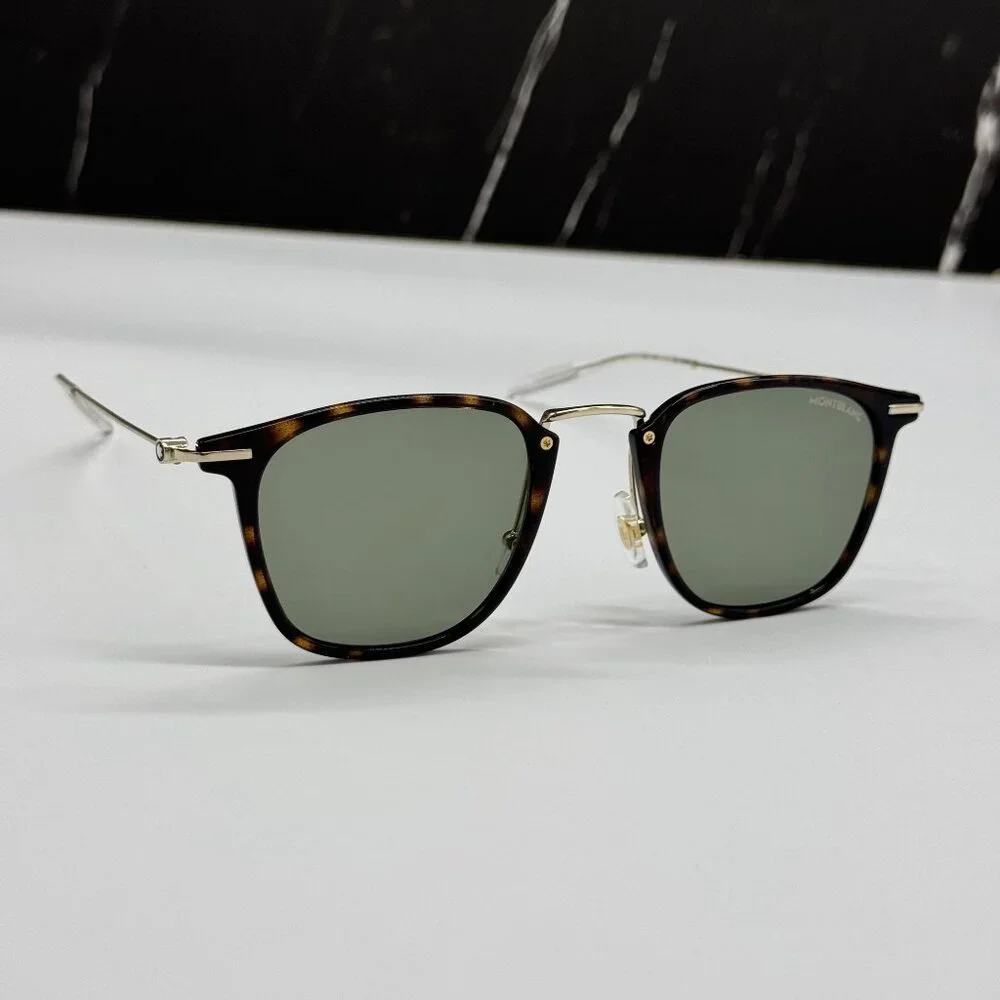 NEW MONTBLANC SUNGLASSES MEN HAVANA GOLD EYEWEAR MONTBLANC MB0295S 002